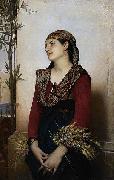 Jules Joseph Lefebvre Mediterranean Beauty oil on canvas